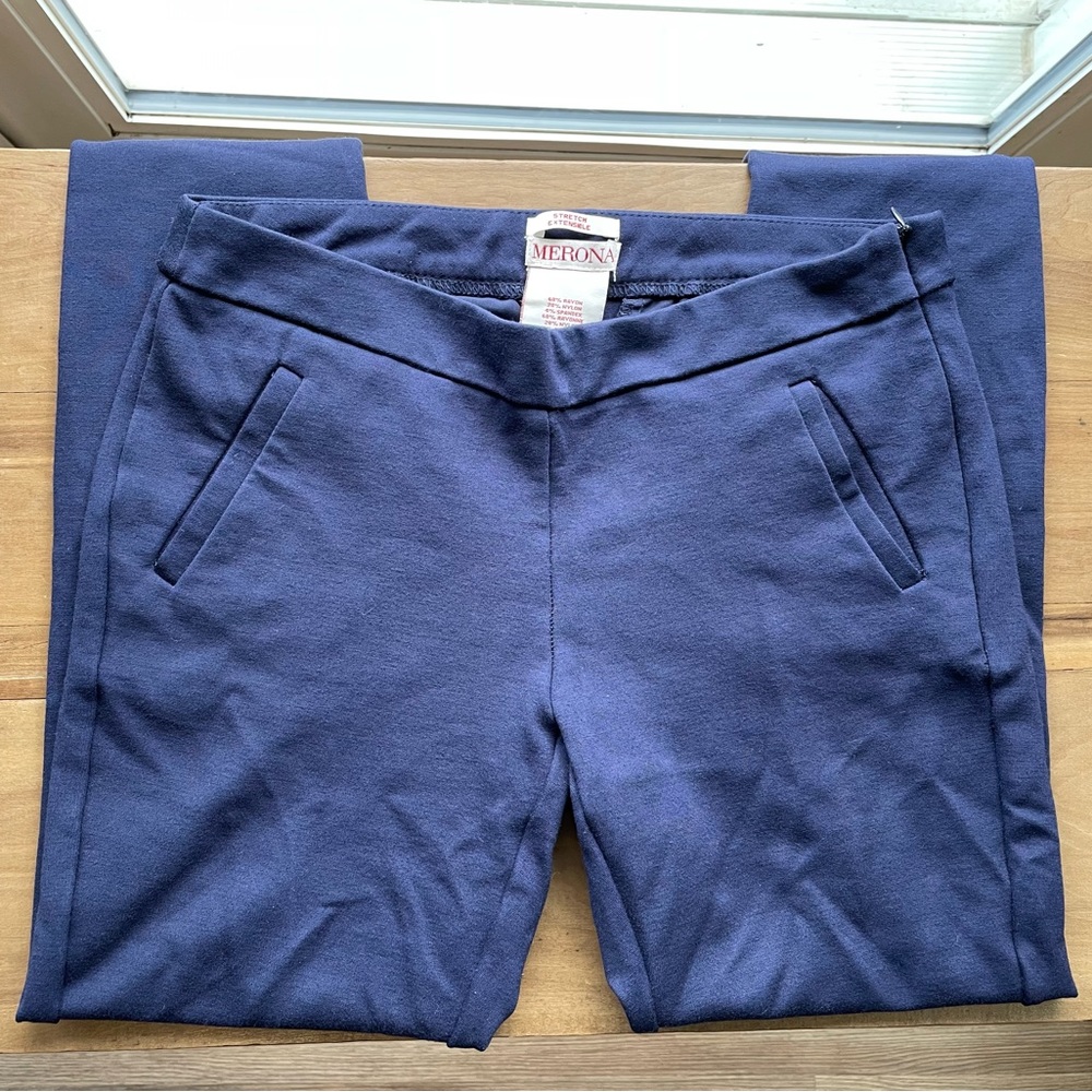 Women’s navy casual/formal stretch pants